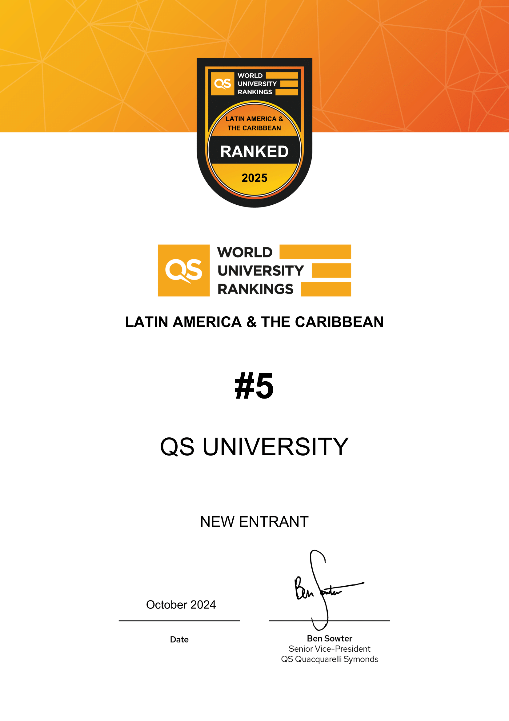QS Latin America and the Caribbean Certificate 2025-2.png